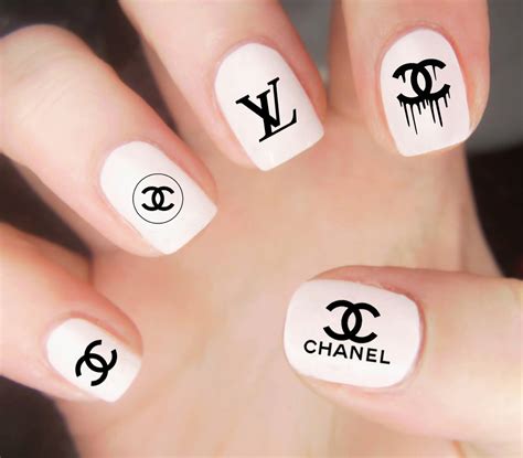 chanel inspired nail decals|chanel nail stickers for sale.